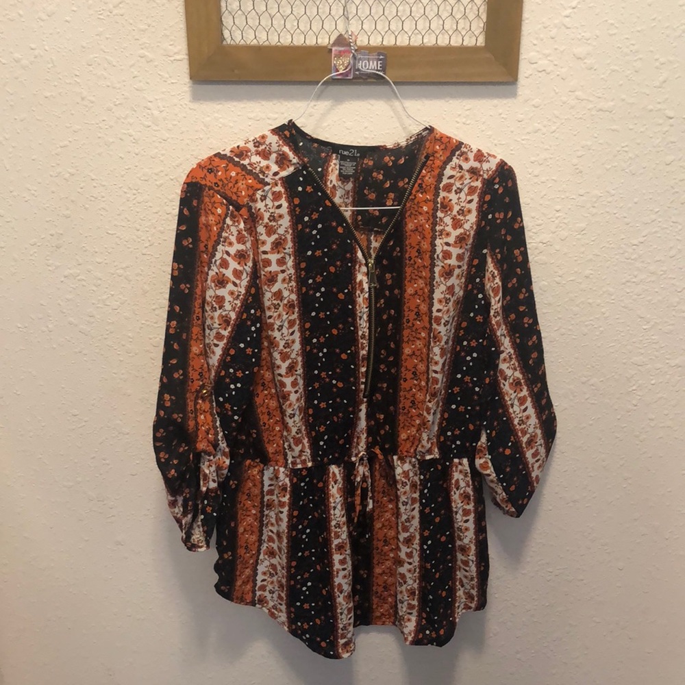 Floral long shirt